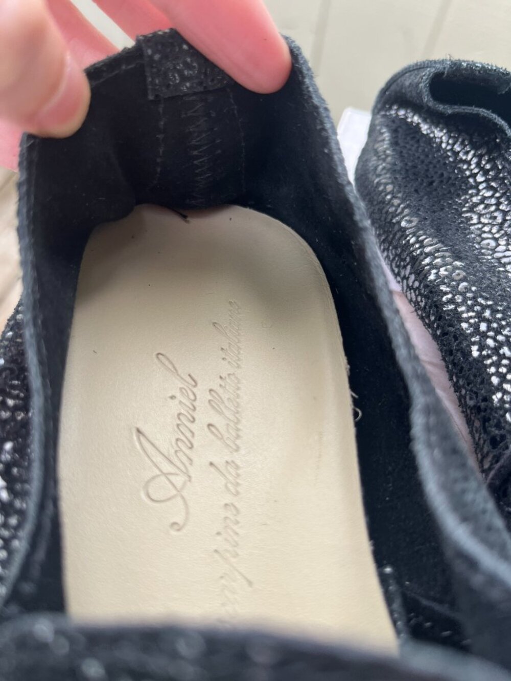 Anniel Italy "Soft Cha-Cha" Black Leather Ballet/Jazz Shoes - Brand New in Box - Picture 5 of 7